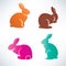 Bunny silhouette collection