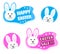 Bunny stickers