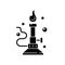 Bunsen burner black glyph icon