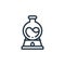 bunsen burner icon vector from laboratory concept. Thin line illustration of bunsen burner editable stroke. bunsen burner linear