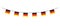 Bunting decoration in colors of Germany flag. Garland, pennants on a rope for party, carnival, festival, celebration. For National