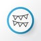 Bunting Icon Symbol. Premium Quality Isolated Decorative Flags Element In Trendy Style.
