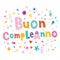 Buon compleanno Happy birthday in Italian greeting card