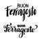 Buon ferragosto italian summer festival hand lettering