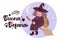 Buona Befana - Italian translation - Happy Befana - lettering decorated with stars and comet symbols. Cute Witch Befana tradition