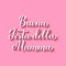 Buona festa della Mamma calligraphy hand lettering on pink background. Happy Mothers Day in Italian. Vector template for