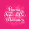Buona festa della Mamma calligraphy hand lettering on pink bokeh background. Happy Mothers Day in Italian. Vector