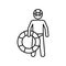 Buoy Line Vector icon which can easily modify or edit