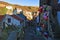 Buoys and fishing tackle in Staithes, in North Yorkshire.