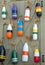 Buoys on net on doorway