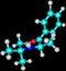Bupropion molecule isolated on black