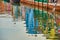 Burano island canal reflection, colorful houses and boats