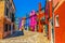 Burano Island, colorful houses