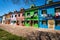 Burano island with Multi Colored Houses - Venetian Lagoon Veneto Italy