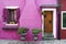 Burano island, Venice, Italy - typical colored house in the city center