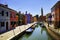 Burano traditional mediterranean vivid colorful houses vibrant colors island