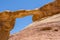 The Burdah rock bridge in Wadi Rum desert