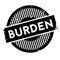 Burden rubber stamp