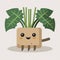 Burdock Root Vegetable Cute Playful Flat Icon by Generative AI