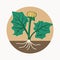 Burdock Root Vegetable Cute Playful Flat Icon by Generative AI