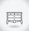 Bureau Icon on white background.