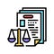 bureaucracy law dictionary color icon vector illustration