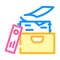 bureaucracy paper document color icon vector illustration