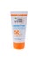 BURGAS, BULGARIA - MAY 22, 2017: Garnier Ambre Solaire Sensitive Face and Neck Sun Cream SPF50 50ml isolated on white.