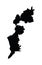 Burgenland map silhouette Austria.