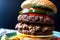 Burger Bliss Tempting Feijoada Burger Delight.AI Generated