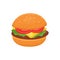 Burger classic icon. Vector illustration flat icon juicy delicious hamburger