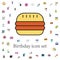 burger colored icon. birthday icons universal set for web and mobile