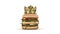Burger with Crown isolated. 3d rendering
