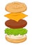 Burger Deconstruct Doodle