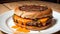 Burger Delight Celebrating National Double Cheeseburger Day with Tangy Pickles.AI Generated