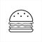 Burger Doodle Food