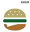 Burger editable icon symbol design