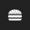 Burger fast food flat vector icon. Hamburger symbol logo illustration.