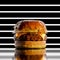 Burger fresh tasty isolated on dark reflective background high quality details