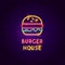 Burger House Neon Label