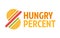 burger hungry percent food logo concept design