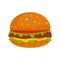 Burger icon, flat style