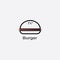 Burger Icon Simple food vector design lines