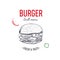Burger illustration for Fastfood menu