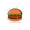 BURGER ILLUSTRATIONS VECTOR WITH SYLE FLAT ICON