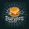 Burger include cutlet, tomato, cheese and salad. Vector flat illustration