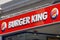 Burger King yellow and red logo advertising sign
