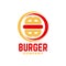 Burger and letter B logo.