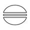 Burger line icon. Design vector