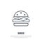 Burger line icon. Fast food symbol.